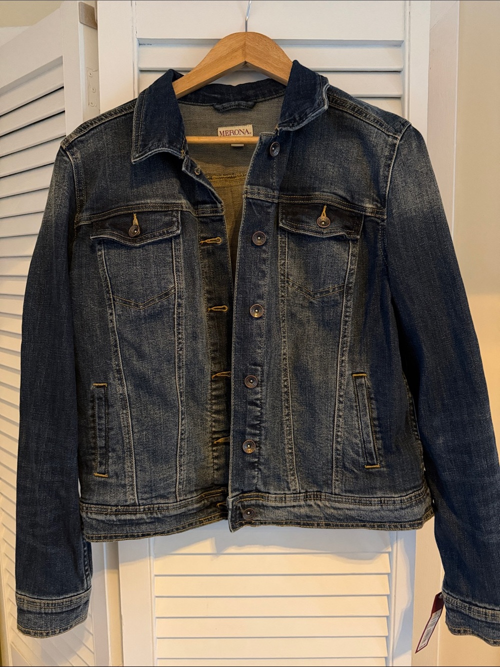 Merona Indigo Blue Denim Jacket - Button Front Trucker